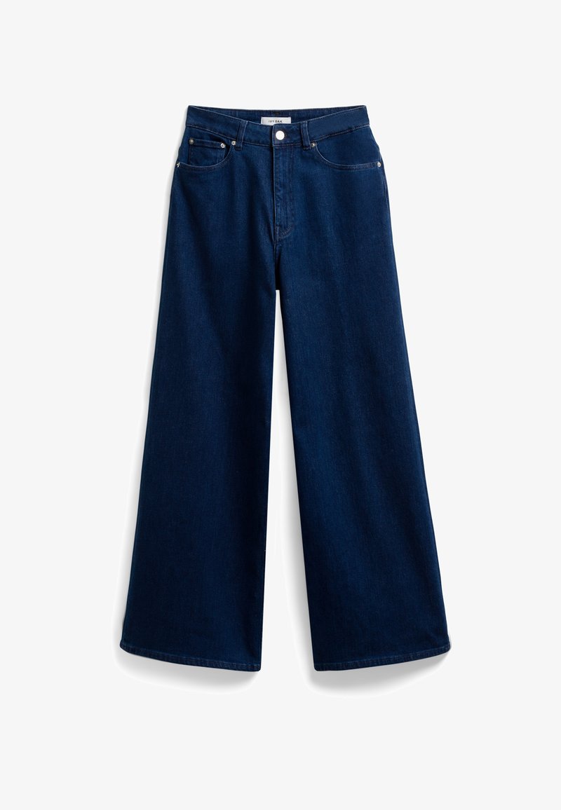 Indigo wide-leg jeans